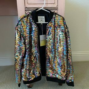 NWT Girls Sequin Jacket - reversible!